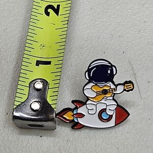 Spaceman Guitar & Rocket Ride Enamel Pin